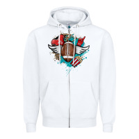 White Football ball leopard glitter Zipper Hoodie - HowdyJamesFarm