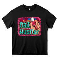 Black nail hustler serape leopard background Heavy Core Tee - Artiststas