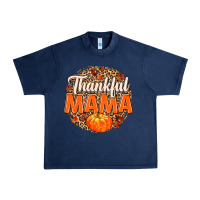 Navy Thankful Mama Urban Heavy Tee - MaliasSmallBusiness