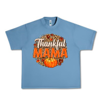 Pebble Blue Thankful Mama Urban Heavy Tee - MaliasSmallBusiness