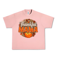 Salmon Thankful Mama Urban Heavy Tee - MaliasSmallBusiness