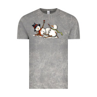 Cloud Rock snowman with wine Vintage Tee - MaliasSmallBusiness