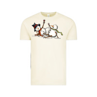 Vintage Arctic snowman with wine Vintage Tee - MaliasSmallBusiness