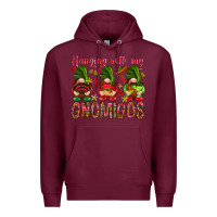Burgundy Hanging with my gnomigos Mexico Premium Hoodie - HowdyJamesFarm