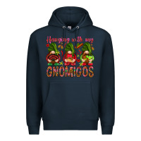 Navy Hanging with my gnomigos Mexico Premium Hoodie - HowdyJamesFarm