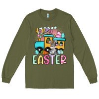 Army Green happy easter train Long Sleeve Tee - Artiststas