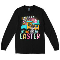 Black happy easter train Long Sleeve Tee - Artiststas