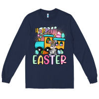 Navy happy easter train Long Sleeve Tee - Artiststas