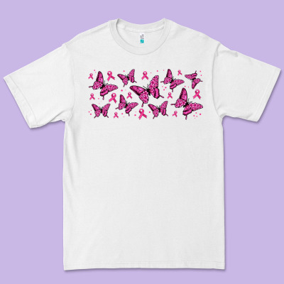 Breast Cancer Butterflies Premium Tee Designed By Jasminsmagicworld