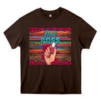 Chocolate Brown nail boss Heavy Core Tee - Artiststas