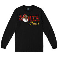 Black african american santa claus Long Sleeve Tee - RanaPortraitStore
