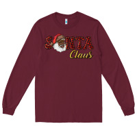 Burgundy african american santa claus Long Sleeve Tee - RanaPortraitStore