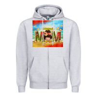 Heather Grey summer mom Zipper Hoodie - TumblerDesignByShophia