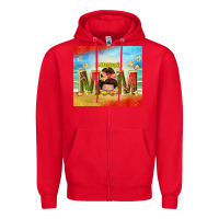 Red summer mom Zipper Hoodie - TumblerDesignByShophia