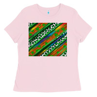 Bubblegum Pink st patricks day leopard rainbow Ladies Tee - Artiststas