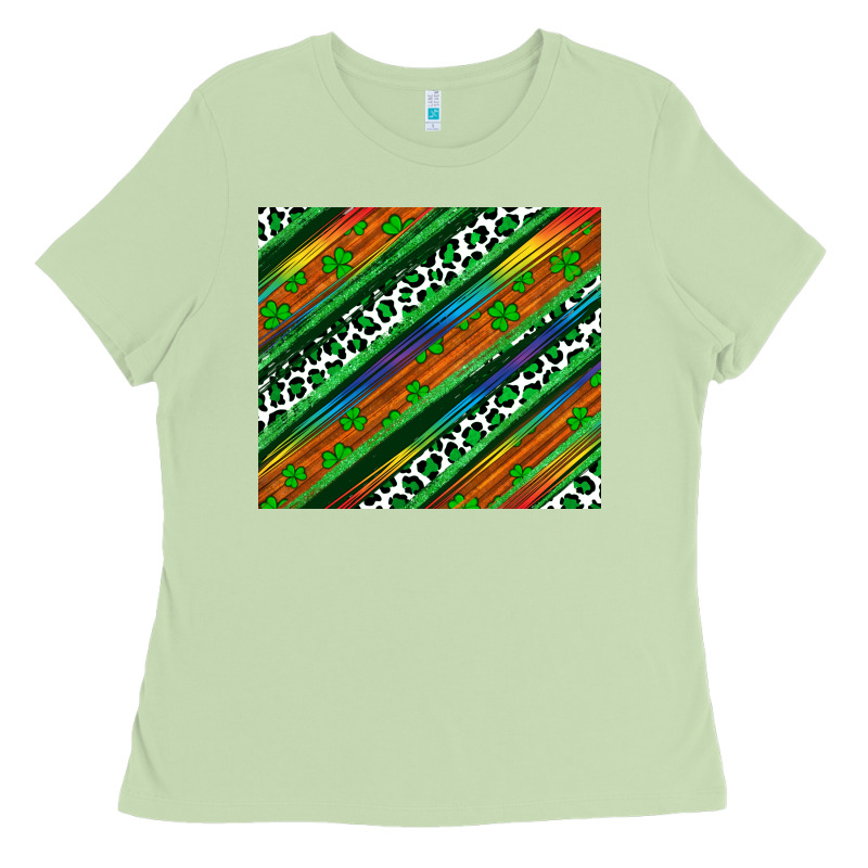 St Patricks Day Leopard Rainbow Ladies Tee by Artiststas | Teevron
