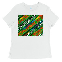 White st patricks day leopard rainbow Ladies Tee - Artiststas