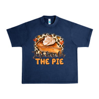 Navy Just Here For The Pie Urban Heavy Tee - MaliasSmallBusiness