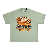 Oil Green Just Here For The Pie Urban Heavy Tee - MaliasSmallBusiness