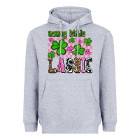 Heather Grey St. Patrick's Day Sassy little lassie Heavyweight Hoodie - OliviaCreatesArt
