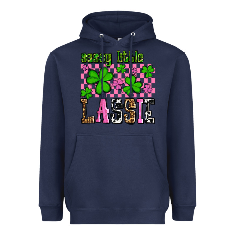 St. Patrick's Day Sassy Little Lassie Heavyweight Hoodie by OliviaCreatesArt | Teevron
