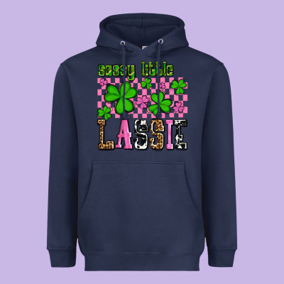 St. Patrick's Day Sassy Little Lassie Heavyweight Hoodie Designed By Oliviacreatesart