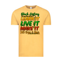 Vintage Mustard black history learn it live it make it 365 days a Vintage Tee - NancyCooperArtShop