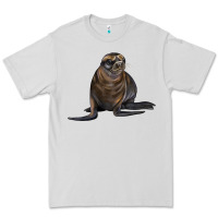 Dove Grey Sea Lion Illustrations Premium Tee - LillyAllenDesigns