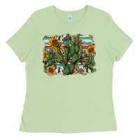 Matcha serape sunflowers cactus Ladies Tee - AdoDesignShop