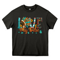 Asphalt love my tribe native american indian headdress Heavy Core Tee - Artiststas