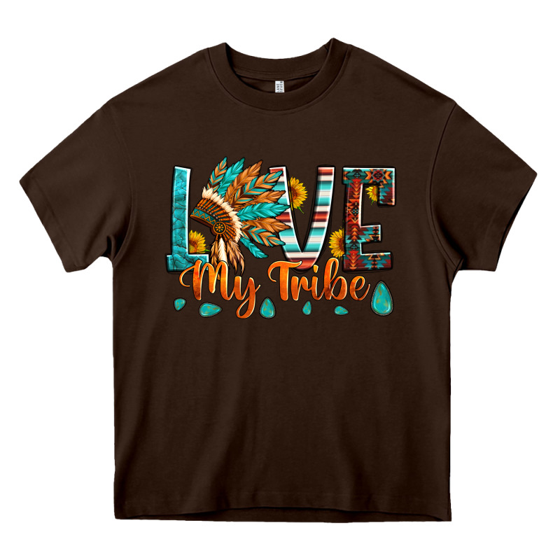 Love My Tribe Native American Indian Headdress Heavy Core Tee by Artiststas | Teevron