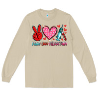 Mushroom peace love phlebotomy Long Sleeve Tee - Artiststas