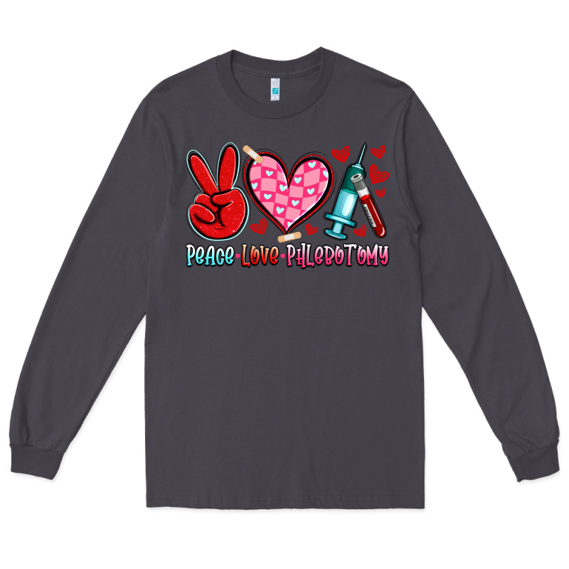 Peace Love Phlebotomy Long Sleeve Tee by Artiststas | Teevron