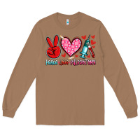 Toasted Coconut peace love phlebotomy Long Sleeve Tee - Artiststas