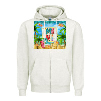 Oatmeal Heather summer mini Zipper Hoodie - TumblerDesignByShophia
