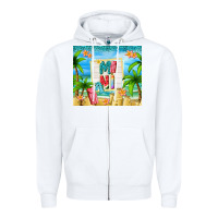White summer mini Zipper Hoodie - TumblerDesignByShophia