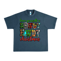 Midnight Navy Have yourself a rowdy howdy Christmas Urban Heavy Tee - NancyCooperArtShop