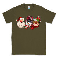 Army Green santa snowman reindeer Classic Tee - MaliasSmallBusiness