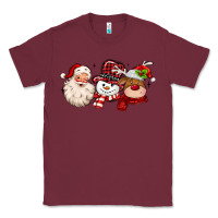 Burgundy santa snowman reindeer Classic Tee - MaliasSmallBusiness