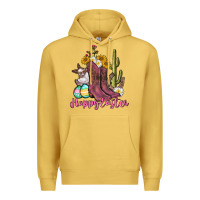Antique Gold Happy Easter western Easter Day Premium Hoodie - CowGirlArtShop