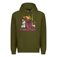 Army Green Happy Easter western Easter Day Premium Hoodie - CowGirlArtShop