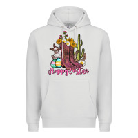 Dove Grey Happy Easter western Easter Day Premium Hoodie - CowGirlArtShop