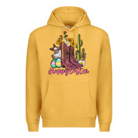 Mustard Happy Easter western Easter Day Premium Hoodie - CowGirlArtShop