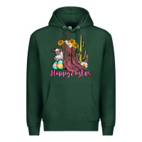 Sports Green Happy Easter western Easter Day Premium Hoodie - CowGirlArtShop