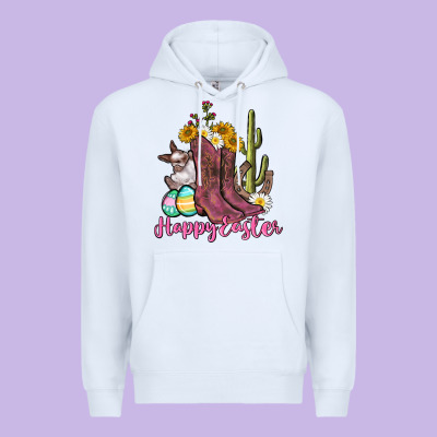 Happy Easter Western Easter Day Premium Hoodie Designed By Cowgirlartshop