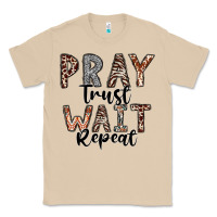Mushroom Pray Trust Wait Repeat Classic Tee - CowhideDigitalArt