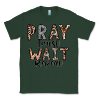 Sports Green Pray Trust Wait Repeat Classic Tee - CowhideDigitalArt