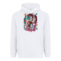 White cosmic cowgirl Heavyweight Hoodie - OliviaCreatesArt