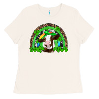 Bone st patricks cow rainbow Ladies Tee - Artiststas