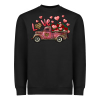 Black love truck with roses and leopard Heavyweight Sweatshirt - RanaPortraitStore